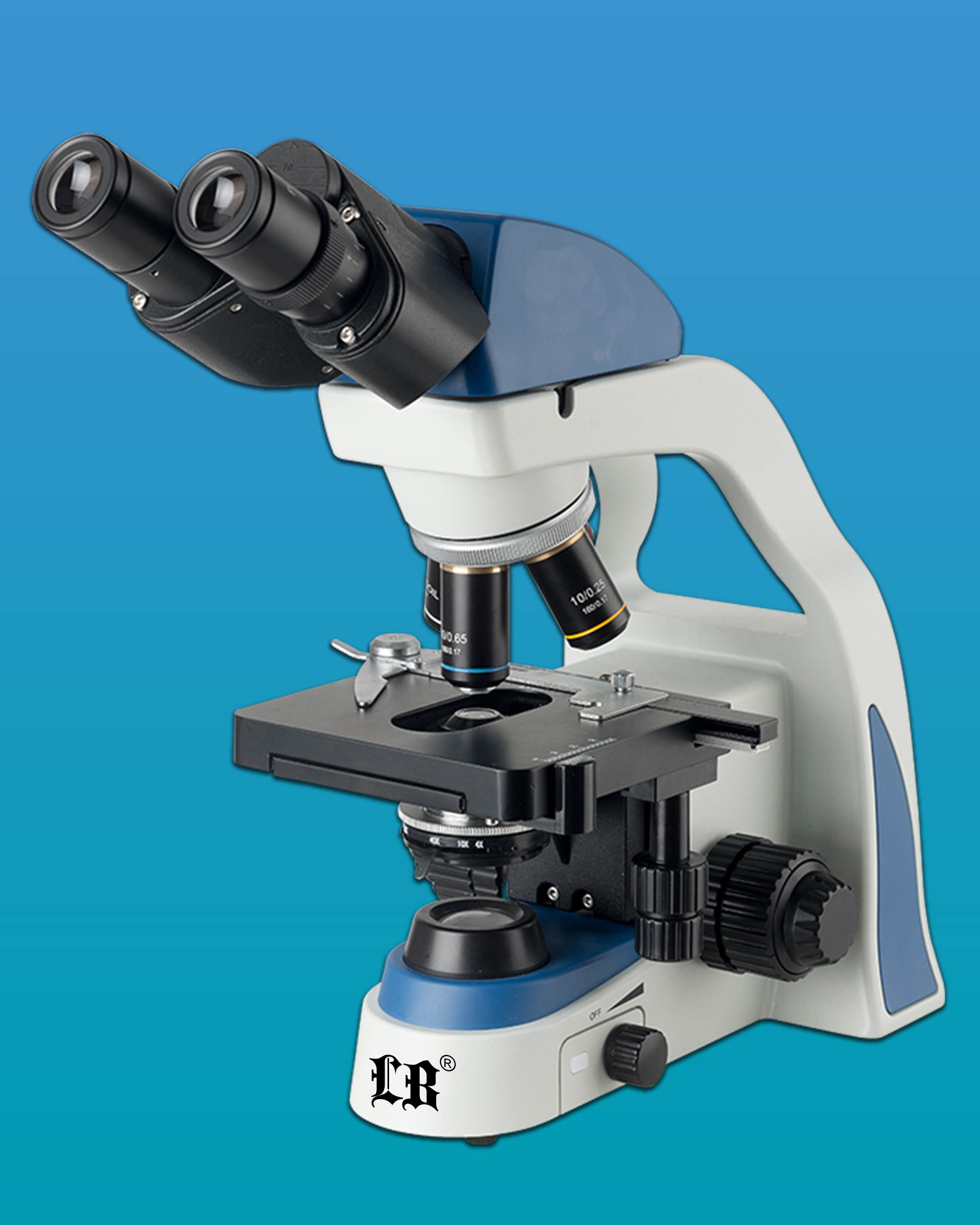 LB-206 Biological Microscope with Infinite Optical System and Infinite Plan Achromatic Objective 4, 10, 40, 100(Oil)