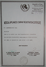 Iraq Ministry of Health Certificate