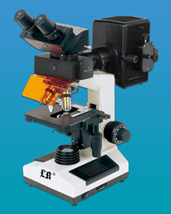 LB-208 Fluorescent Biological Binocular Microscope with Achromatic Objective 4×, 10×, 40×, 100×