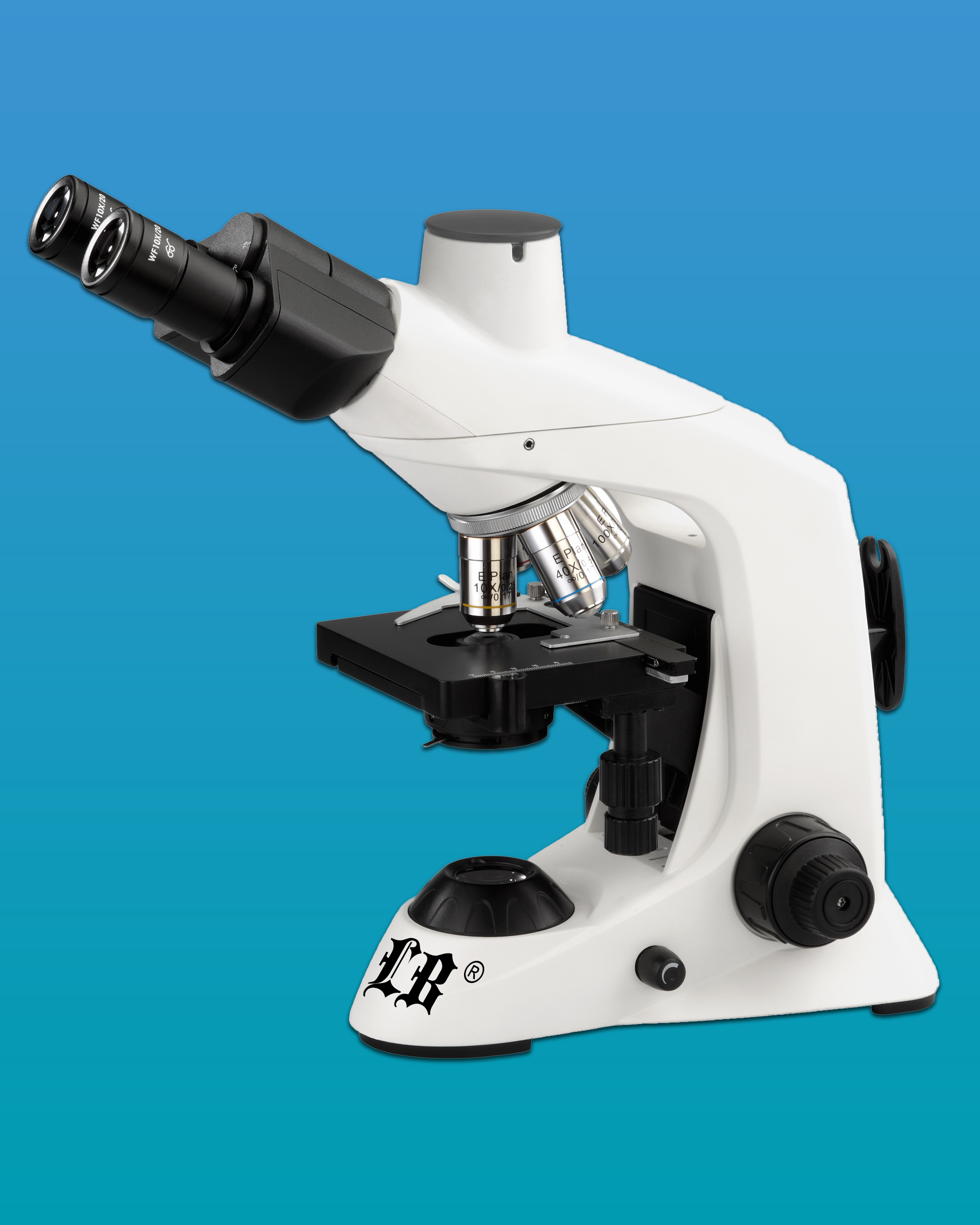 LB-238T Biological Trinocular Microscope with Infinite Optical System and Infinite Objective 4×, 10×, 40×, 100× (S,Oil)